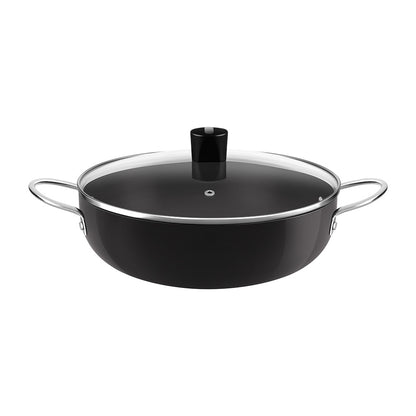 Ebony Induction base Kadhai With Glass Lid 2.5L