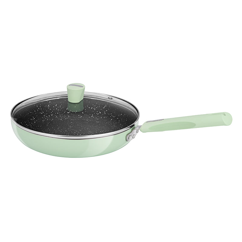 NutriHealth Pro Induction base Fry Pan with Glass Lid 24 cm