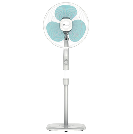 FUZION 400mm White BlueTint Pedestal Fan