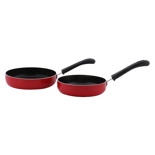 Nirlep Snack Maker 14 & 16 Cm Set of 2 Non Stick Mini Fry Pan 1.8 mm