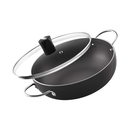 Ebony Induction base Kadhai With Glass Lid 2.5L