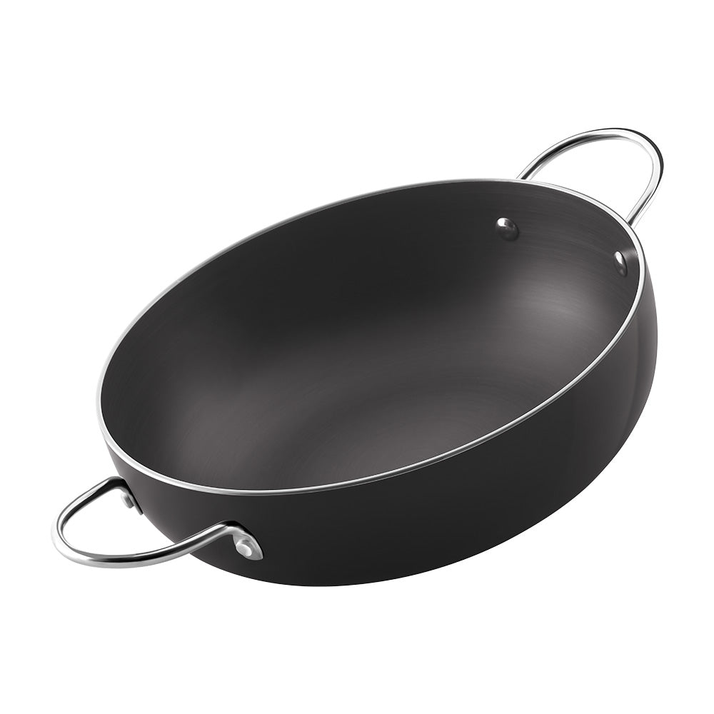 Ebony Induction base Kadhai With Glass Lid 2.5L