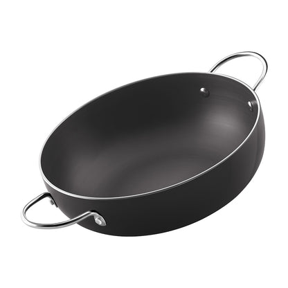 Ebony Induction base Kadhai With Glass Lid 2.5L