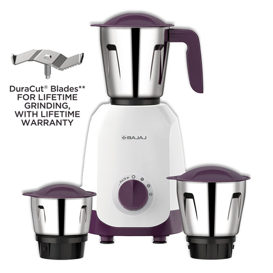 Bajaj Ninja Series Elegance 500W, 3 Jar with DuraCut® Blade