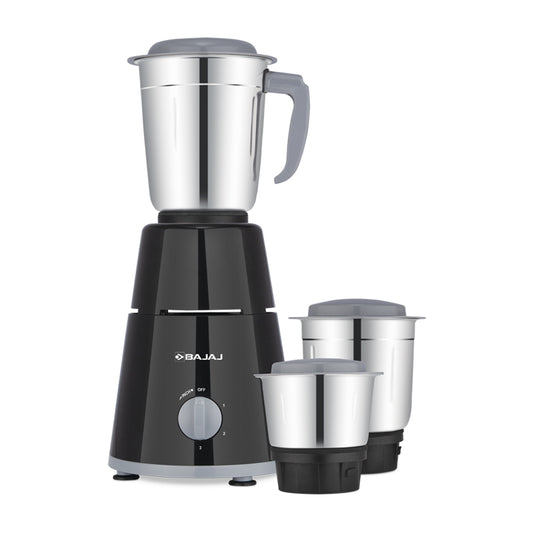 Bajaj GX 1 Mixer Grinder 500 W, 3 Jar (Black)