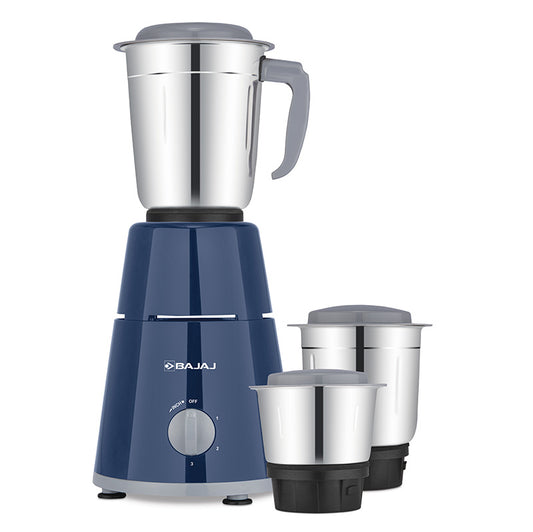 Bajaj GX 1  Mixer Grinder 500 W, 3 Jar (Blue)