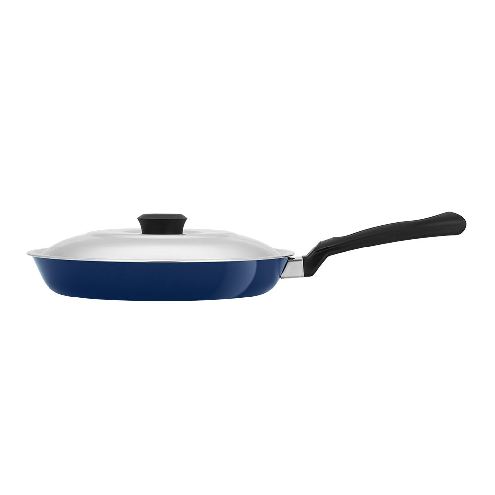 NutriHealth Tapered Fry Pan with SS Lid 24 cm