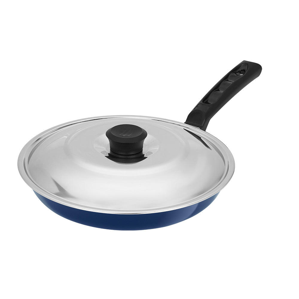 NutriHealth Tapered Fry Pan with SS Lid 24 cm