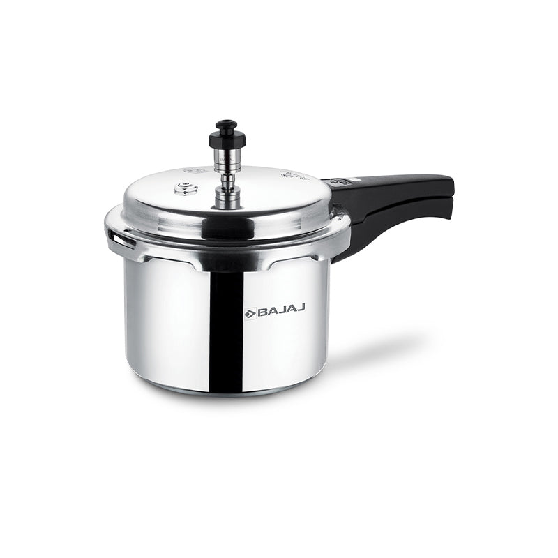 Bajaj PCX 3IB SS: 3L Outer Lid Stainless Steel Induction Pressure Cooker