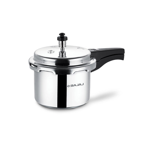 Bajaj PCX 3IB SS: 3L Outer Lid Stainless Steel Induction Pressure Cooker