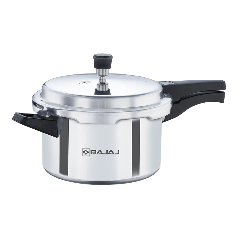 Bajaj PCX 5IB SS: 5L Outer Lid Stainless Steel Induction Pressure Cooker