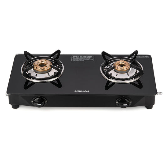 Bajaj UCX 2B - 2 Burner Glass Gas Stove