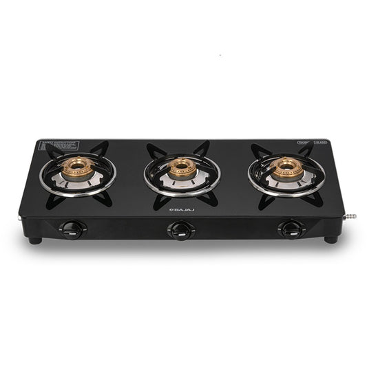 Bajaj UCX 3B - 3 Burner Glass Gas Stove