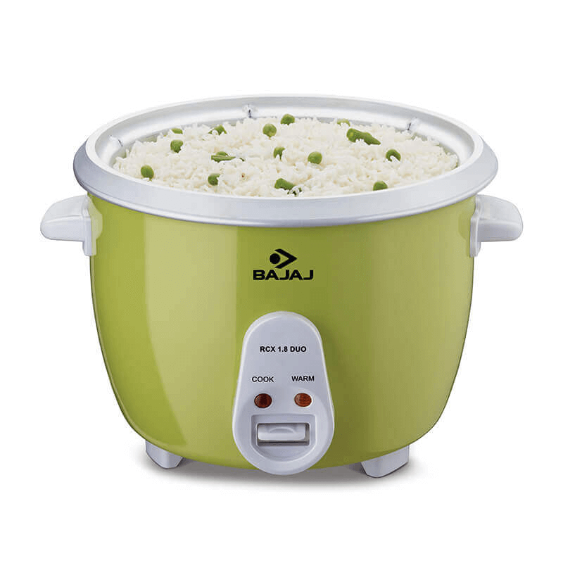 Bajaj RCX 1.8 Duo Double Bowl 1.8 L Multifunction Rice Cooker (Green)