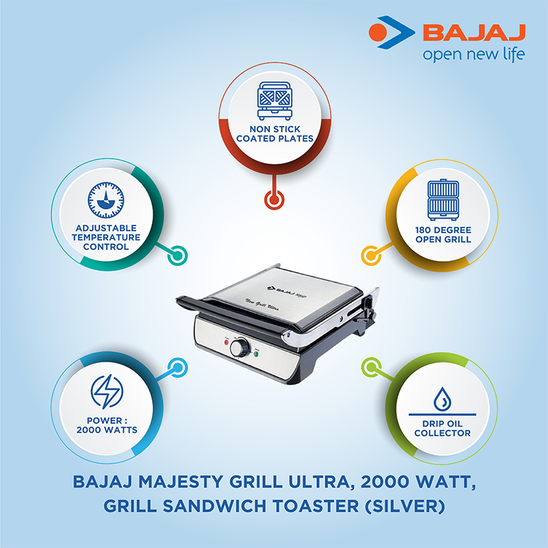 Bajaj Majesty New Grill Ultra Sandwich Toaster